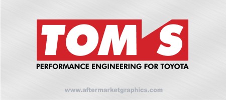 Tom's Toyota Performance Decals 02 - Pair (2 pieces)
